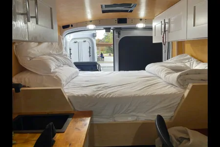 All-Electric 2023 Ford Camper van with Wifi, Office & Comforts!