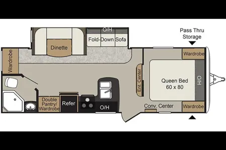 Keystone passport ultra lite grand touring (chambre fermée)
