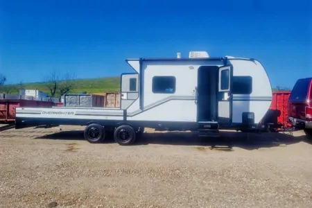 Jims Genesis Supreme Rv overnighter Toy Hauler