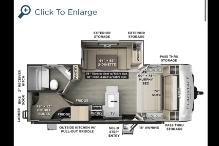 Like New Family Bunkhouse. Solar, Big Battery, Outdoor Grill & Free Extra