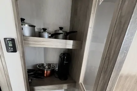 Forest River Travel Trailer private bedroom and bunkhouse