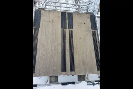 Elaine's Royal 20 foot car hauler/skidoo/ATV, camperized, bumper pull toy Hauler