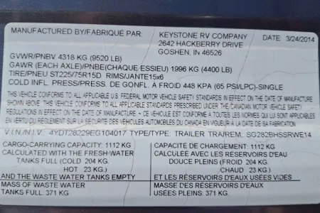 Adams Family Springdale SG282BH Travel Trailer