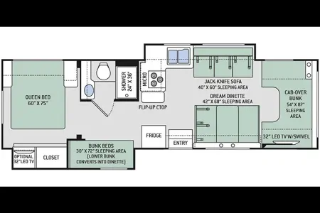 2018 Thor Chateau 30D: Spacious Bunkhouse Class C for Arizona Road Trips!