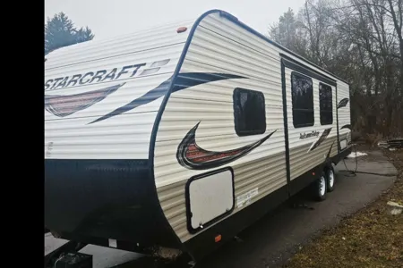 Family Camping Package Trailer | Sleeps 10 | Delivery & Setup, BBQ, Tent & Projector