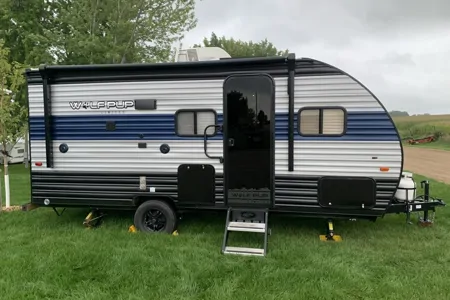 Outdoor Movie Theater!! Forest River 16BHS Wolf Pup Travel Trailer
