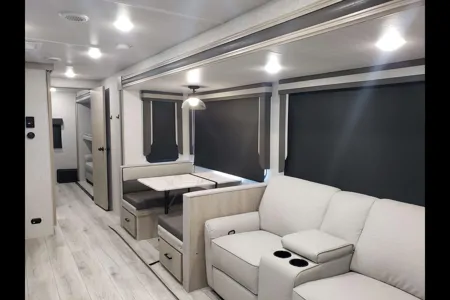 Party trailer on wheels