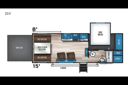 Forest River Rogue 15ft Garage ToyHauler