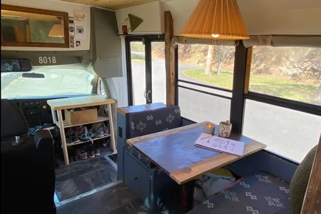 Luxury School Bus Conversion with 3 seatbelts!