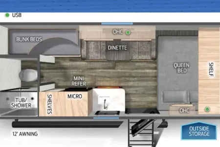 "Hailee" - Lightweight SUV Towable Forest River Cherokee Wolf Den 16EV