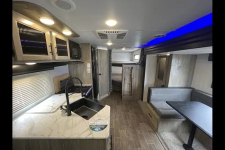 Bunkhouse Trailer fully furnished and delivered with Blackstone-Pellet smoker available