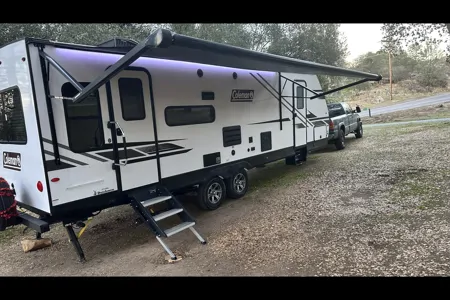 Private enterance  32’ Coleman Travel Trailer 