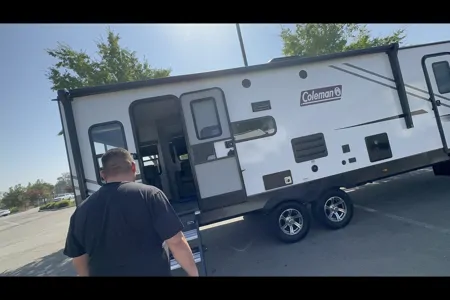 Private enterance  32’ Coleman Travel Trailer 