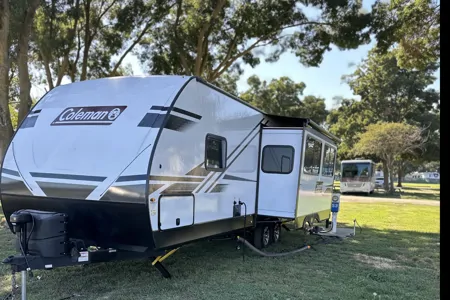 Private enterance  32’ Coleman Travel Trailer 