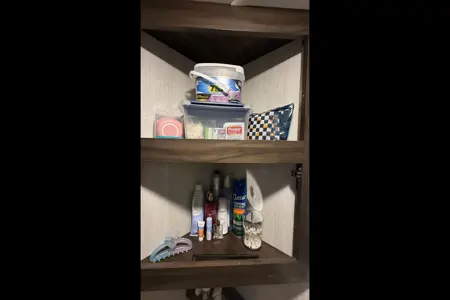 Blue Haven Bunk House Outside Kitchenette  Forest River Te29 Travel Trailer