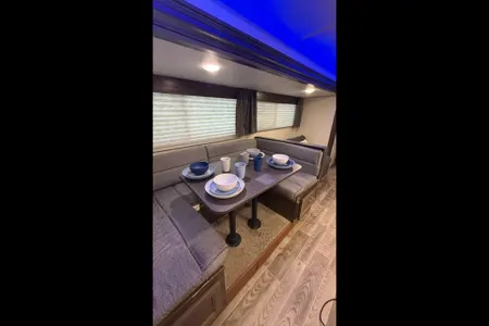 Blue Haven Bunk House Outside Kitchenette  Forest River Te29 Travel Trailer