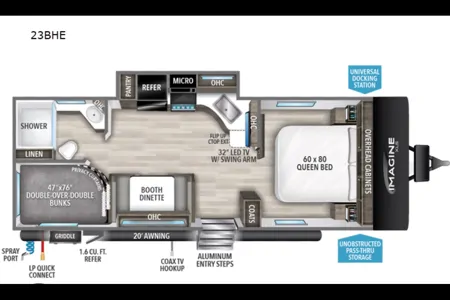  New to Rental Grand Design Imagine XLS 23BHE Travel Trailer