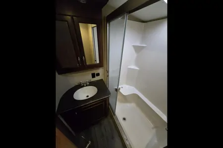 Dustin's Evergreen Tesla Fifth Wheel