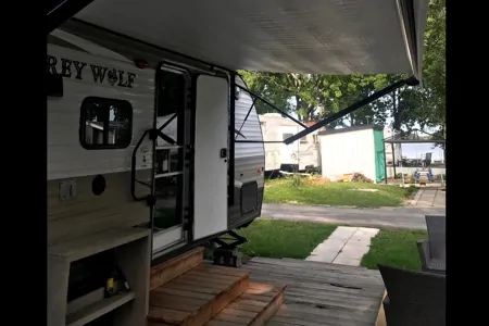 Jocelyn's Grand River gray wolf Travel Trailer