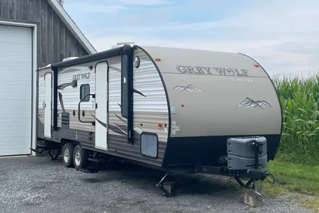 Jocelyn's Grand River gray wolf Travel Trailer