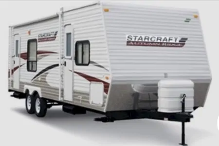 26’Family friendly RV set up at Jackpine Lake Wilderness Resort