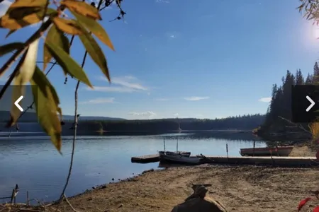 26’Family friendly RV set up at Jackpine Lake Wilderness Resort