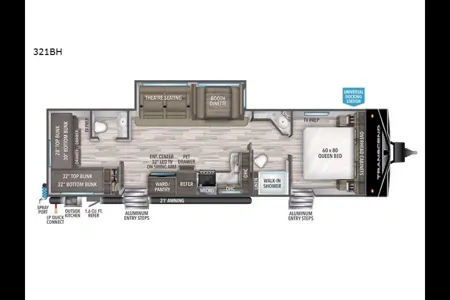 The Dual-Suite Retreat The Ultimate Family Bunkhouse Grand Design 321BH Travel Trailer
