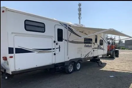Rustic Antler Lodge Keystone Outback 312BH Travel Trailer