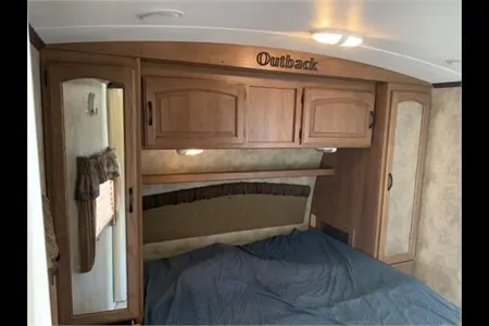 Rustic Antler Lodge Keystone Outback 312BH Travel Trailer