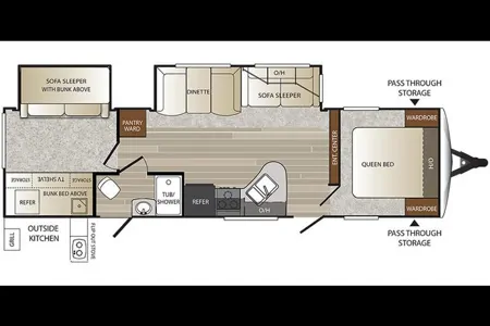 Rustic Antler Lodge Keystone Outback 312BH Travel Trailer