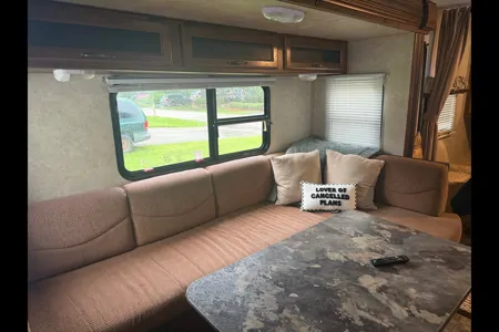 Laura's cozy Keystone Cougar Travel Trailer