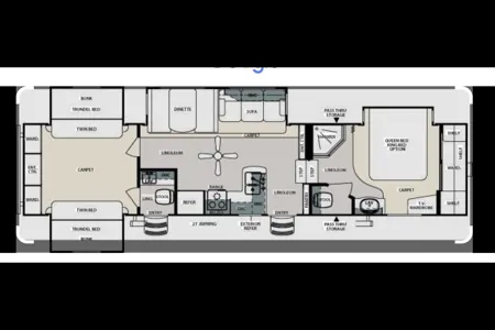 Spacious 5th Wheel with Incredible Bunkroom Floorplan!