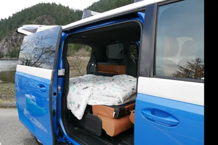 Iconic, Zero Emission Camping with an Volkswagen ID. BUZZ