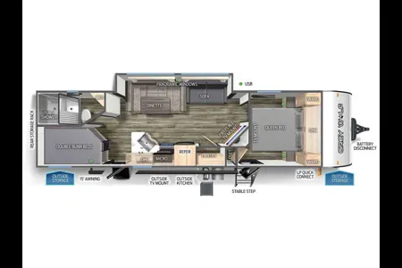SDRV Rentals Forest River 27BHC Travel Trailer