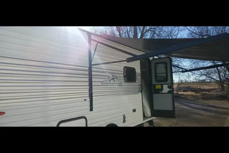 Jayco Flight sleeps 8, most any truck can haul