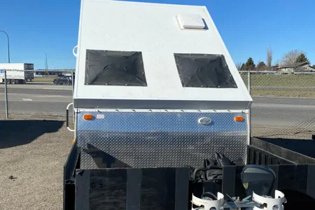 Musesica Forest River Flagstaff 12SDTH toy hauler A Frame Travel Trailer