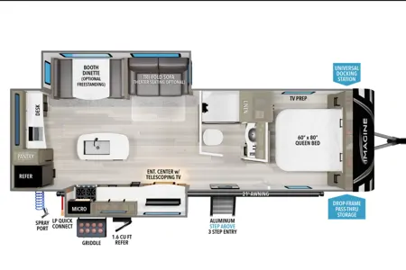 Luxury Couples Retreat with Office/Desk – 2022 Grand Design Imagine
