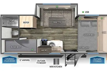 Forest River Wolf Pup 17JGBL Travel Trailer
