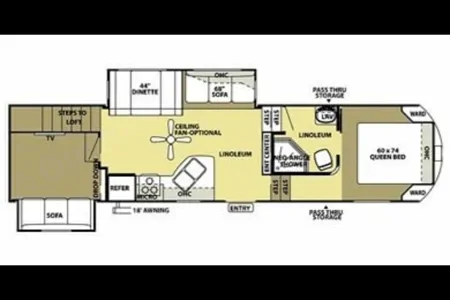 Fully stocked 2 bedroom 5th wheel