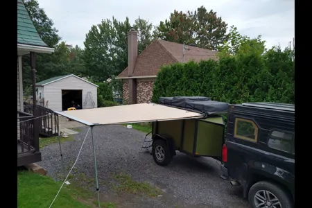 Emilien's Home Built Small Trailer With Rooftop Tent