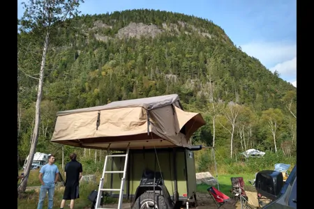 Emilien's Home Built Small Trailer With Rooftop Tent