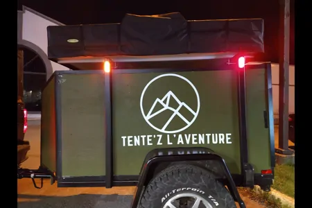 Emilien's Home Built Small Trailer With Rooftop Tent