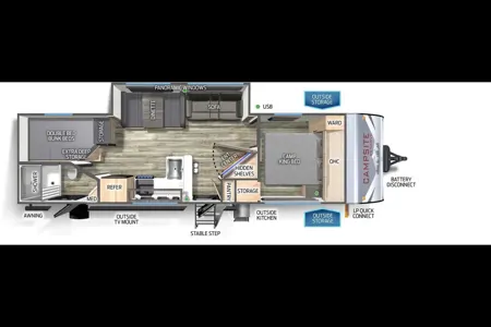 Christie and Steve's Forest River Campsite Reserve 26CJ Travel Trailer