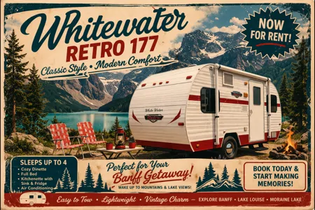 ✨ Retro Escape – Lightweight Off-Grid White Water Trailer ✨