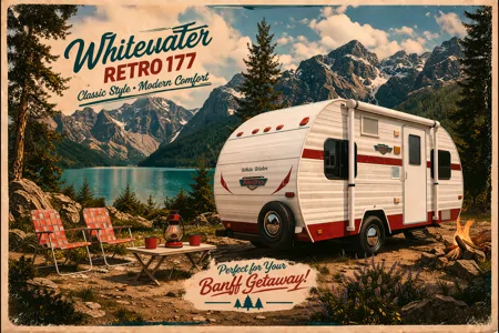 ✨ Retro Escape – Lightweight Off-Grid White Water Trailer ✨
