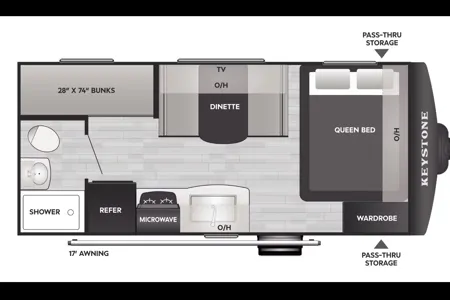 James's Keystone 1700BH Travel Trailer