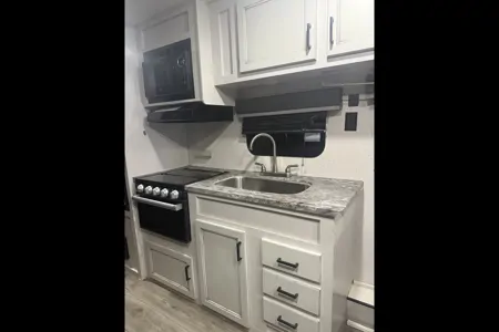 Adventure Awaits travel trailer