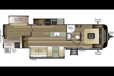 'Clementine' 2020 Keystone Cougar Half ton 34TSB ACO2090