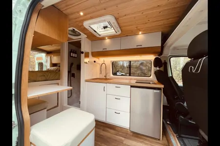 "Minty Fresh" - Off-Grid Capable Camper Van with Heater + AC