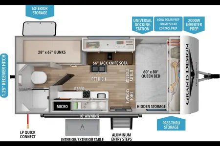 2025 Grand Design Transcend 151BH Travel Trailer